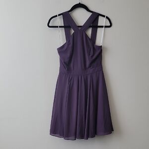 Lulu's Elegant Plum Mini Dress